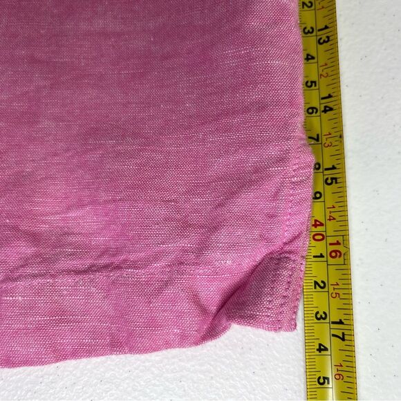 Cubavera Linen Blend Pink Panel Shirt Short Sleeve Button Front Men Size XL - Picture 11 of 13